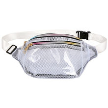 2019 Women Travel Waist Bag PVC Clear Fanny Pack Belt Wallet Multicolor Bum Bag  Hot 2024 - buy cheap