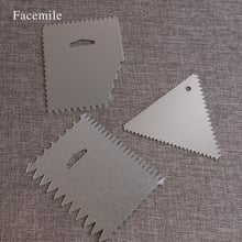 Facemile 2018 New Aluminum Cake Cream Scraper Baking Tool Cake Decorating Tool Serrated Edge Sugarcraft Pastry Tools 52096 2024 - buy cheap