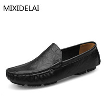 MIXIDELAI Soft Leather Men Loafers New Handmade Casual Shoes Men Moccasins For Men Leather Flat Shoes Big Size 36-48 Fashion 2024 - buy cheap