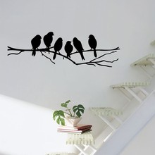 Birds on the Tree Branch Wall Sticker for Living Room Wall Decals for Art Stickers Home Decoration Murals Removable A-146 2024 - buy cheap