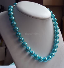 ¡Hermosa! 12mm cielo azul mar del sur encantador nuevo collar de perlas moda joyería Hacer 18 'aaa BV293 precio al por mayor 2024 - compra barato