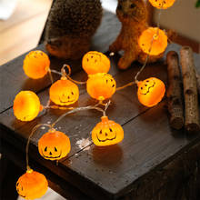 Xsky iluminação do feriado 1 m 2 m 3 * aa bateria halloween abóbora led string luzes de fadas lanternas natal luz jardim decorativo