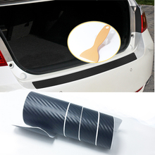 Adesivo de fibra de carbono, para proteção de porta-malas de carro, 90*8.8cm para peugeot 307 206 308 407 207 2008 3008 mazda 3 tamanhos 6 2024 - compre barato