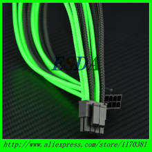 Free Shipping 12" Black & Green CPU 4+4-Pin Single Sleeved 8Pin ATX Computer Power Extension Cable 2024 - buy cheap