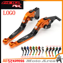 Palancas de embrague de freno ajustables, accesorio plegable telescópico CNC con logotipo para Honda GROM CBR250R CBR300R CB300F CBR500R 2024 - compra barato