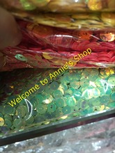 40g/lot 6mm Flat Round Sequins With Middle Hole For Craft Golden Plating Shining DIY Accessories Green 2024 - buy cheap
