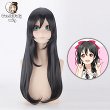 Love Live Nico Yazawa Long Straight Black Cosplay Wig With Bangs Lovelive Costume Synthetic Hair Wigs For Women 2024 - buy cheap