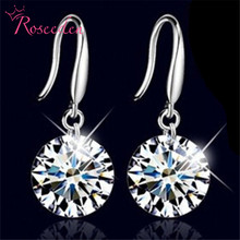 New Trendy Big CZ Crystal Earrings for Women Fashion Engagement Party Jewelry Drop Shipping RE3258 2024 - buy cheap