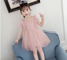Vestido de verão para meninas, vestidos com rendas e princesas infantis para festa de aniversário, 2019 2024 - compre barato