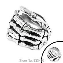 Gothic Death Claw Biker Ring Stainless Steel Jewelry Motor Biker Skull Claw Men Ring SWR0353B 2024 - buy cheap