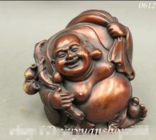 Estátua do budismo maitreya em bronze puro, estátua feliz do budismo chinês 2024 - compre barato