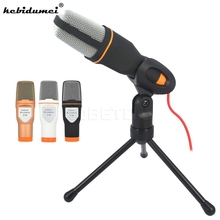 Kebidumei-micrófono de condensador estéreo con cable, portátil, con Clip de soporte para chat, cantar, Karaoke, PC, portátil, SF-666 de estudio 2024 - compra barato