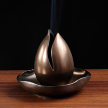 Lotus creative retro Zen ceramic cone incense burner censer Lotus dream creative promotions 2024 - buy cheap