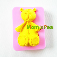 Mom&Pea 0819 Free Shipping Bear Shaped Silicone Mold Cake Decoration Fondant Cake 3D Mold Food Grade 2024 - buy cheap