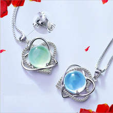 Lukeni na moda feminino prata 925 colar de jóias bonito zircão roxo flor pingente colar para senhoras namorada bijou 2024 - compre barato