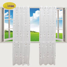 Flying White Tulle Window Curtains for Living Room Bedroom the Kitchen sheer Curtains for Window Flower curtains drapes door 2024 - buy cheap