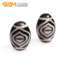 Gema de ágata Natural del ojo del Tíbet 10x14mm-dentro de las cuentas para fabricación de joyería DIY 1 Uds venta al por mayor nuevo 2024 - compra barato