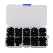 100 Pieces Plastic Black Half Ball Mushroom Shank Buttons Sewing Buttons DIY Bear Animal Toys Eyes Kids Craft 2024 - buy cheap