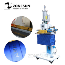 ZONESUN ZY-819SK Pneumatic Automatic hot foil Stamping Machine, Plastic box LOGO Creasing machine,LOGO stamper,Hot words machine 2024 - buy cheap