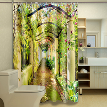 New 3D Shower Curtains Shade Corridor Pattern Waterproof Fabric Bathroom Curtains Washable Bath Curtain Bathroom Products Hooks 2024 - buy cheap