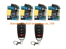 2016 Laest AC 1 CH 220 V 10 A Wireless remote control switch System 2Transmitter +4Receiver Learning code 2024 - buy cheap
