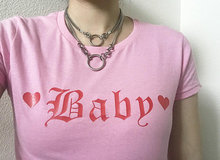 Sugarbaby Маленькая женская розовая рубашка с коротким рукавом, повседневные топы, футболка высокого качества, модная розовая футболка для девочек 2024 - купить недорого