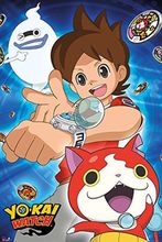 Reloj yo-kai para decoración del hogar, Póster Artístico de seda, Adhesivo de pared, serie de TV de Anime, regalo 2024 - compra barato