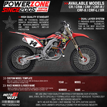 PowerZone Custom Team Graphics Backgrounds Decals 3M Stickers Kit For HONDA CRF250R 2010-2013 CRF450R 2009-2012 041 2024 - buy cheap