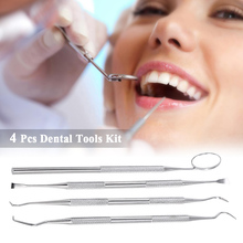 Kit para branqueamento dental, 4 cabeças de aço inoxidável, ferramenta para dentistas, conjunto para uso pessoal e profissional 2024 - compre barato