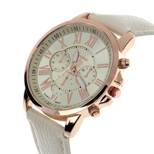 Горячая Распродажа, новейшие модные брендовые часы, мужские часы Geneva, римские цифры, кожаные кварцевые женские часы, женские наручные часы reloj 2024 - купить недорого