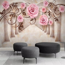 3D stereo modern TV sofa background wall professional production murals wholesale wallpaper mural poster photo wall 2024 - buy cheap
