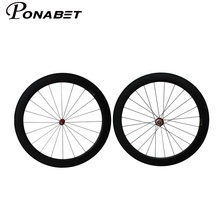 Envío gratis sólo 1480g en forma de U de 25mm de ancho 60mm tubular super luz tira recta ruedas de bicicleta withR36 de cerámica rodamiento de cubo 2024 - compra barato