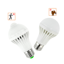 Smart PIR Led Bulb with Motion Sensor E27 5W 7W 9W 12W 15W Sound Motion Sensor Light Bulbs Lamp 220V Auto Lights for Gate Stairs 2024 - buy cheap