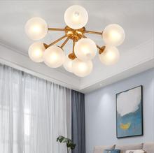Living room designer creative personality model room lamp bedroom molecular glass bubble ball ceiling lamp 2024 - buy cheap