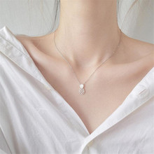 Женское Ожерелье с кулоном H417, модное, оригинальное, простое, из стерлингового серебра 925 пробы с мелким ананасом 2024 - купить недорого