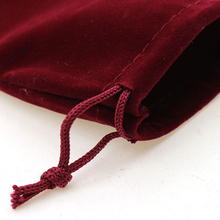 7*9cm 20pcs Wine Red Jewelry Velvet Bags For Packing Gifts Handmade Diy Women Jewellery Pouches Flannel Bag Drawstring Bag 2024 - buy cheap