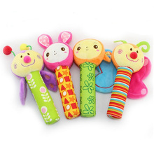 0M+ Soft Baby Mobile Toy Hand Squeaker Cartoon Animal Rattle Hand Development Musical Toy Gift 2024 - buy cheap