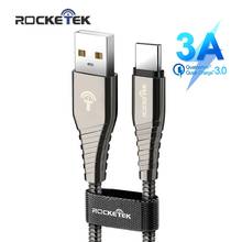 Rocketek USB Type-C кабель Micro USB-C для мобильного телефона 3A Быстрая зарядка Type-C для Samsung Galaxy S9 S8 Plus xiaomi redmi note 5 7 2024 - купить недорого