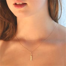 Fashion necklaces for women 2016 Feather necklace,  feather necklaces & pendants, dainty gold necklace collane women 2024 - buy cheap