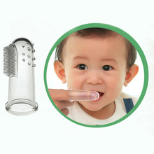 100% nova marca 5 pçs bebê criança macio silicone dedo escova de dentes & goma massageador escova limpa dentes 2024 - compre barato
