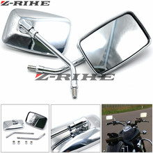 for ducati honda hyosung suzuki yamaha bmw 10mm Universal Motorcycle Mirrors Side Rearview Mirrors Square Mirrors 2024 - buy cheap