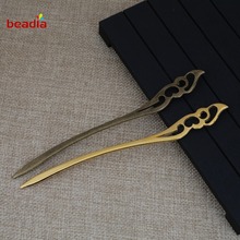 Venda quente Liga Electroplate Estilo Hairpin Enfeites de Cabelo Para As Mulheres Broadsword Várias Formas de Ouro/Ródio/Bronze 2024 - compre barato