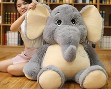 Peluche de elefante gris de 65cm, almohada grande de peluche, ideal para regalo de Navidad, b1304 2024 - compra barato