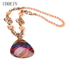 UDDEIN Long Necklace Pendant Resin Gem Bib Beads Handmade Bohemian Statement Necklace Women Bridal Wedding Accessories Jewelry 2024 - buy cheap