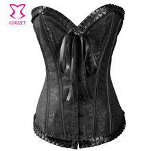 Wholesale (10pcs/Lot) Floral Pattern Strapless Corset Bustier Tops Women Sexy Overbust Corselet Gothic Corpete Clothing 2024 - buy cheap