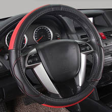 Car Steering Wheel Cover Genuine Leather Steering Wheel Covers 38CM Car Styling Steering Wheels & Steering Wheel Hubs Black 15'' 2024 - buy cheap
