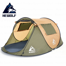 Hewolf Camping Tent Fully Automatic Ultralight Family Tent One Second Open Waterproof Windproof Big Space Camping Travel Tent 2024 - buy cheap