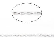 DoreenBeads Aluminum Silver Light Golden Color Open Link Cable Chain Findings DIY Jewelry Components 7.5x5mm( 2/8" x 2/8"), 5 M 2024 - buy cheap