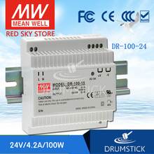 (Только 11,11) MEAN WELL DR-100-24 (5 шт.) 24V 4.2A meanwell DR-100 100,8 W одиночный выход промышленный din-рейку источник питания 2024 - купить недорого