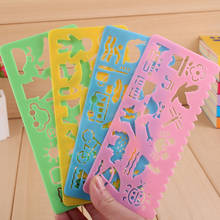 4PCS Stationery Colors Ruler Oppssed Kids Drawing Template Develop Intelligence 2024 - buy cheap